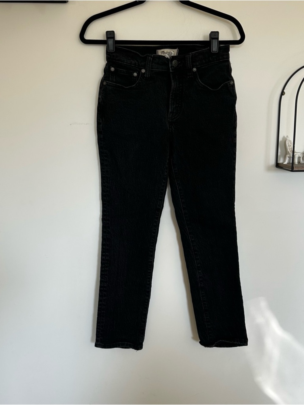 Madewell The Mid Rise Perfect Vintage Jeans Black‎ Denim Size 24